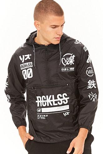 Forever21 Young & Reckless Graphic Anorak