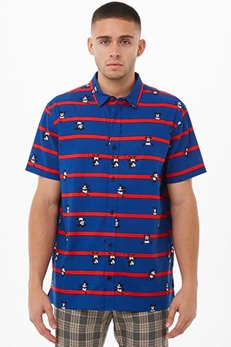 Forever21 Striped Mickey Mouse Shirt