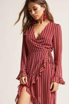 Forever21 Stripe High-low Wrap Dress