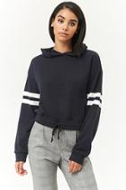 Forever21 Varsity-striped French Terry Hoodie