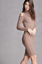 Forever21 Cowl Neck Open-shoulder Dress