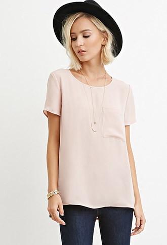 Forever21 Pocket Chiffon Top