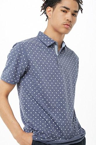 Forever21 Smash Polka Dot Polo Shirt
