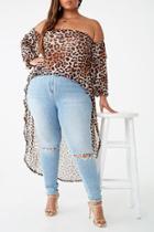 Forever21 Plus Size Leopard Print Mesh Tunic