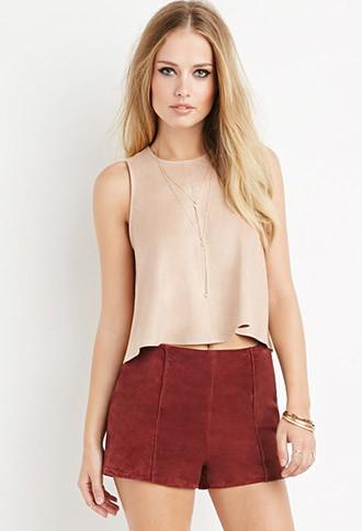 Forever21 Faux Suede Swing Tank