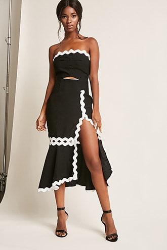 Forever21 Cutout Strapless Dress