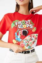 Forever21 Fruit Loops Graphic Raw-cut Top