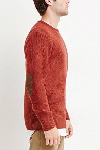 Forever21 Elbow-patch Textured Sweater