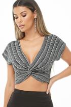 Forever21 Metallic Twisted Crop Top