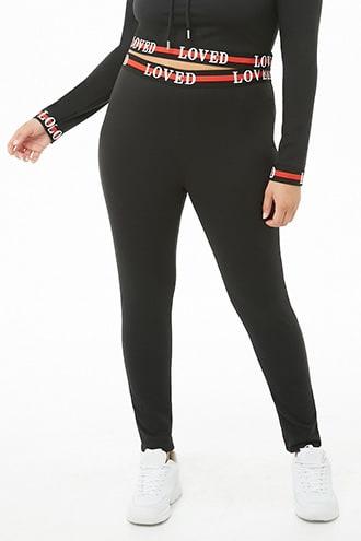Forever21 Plus Size Loved Graphic Leggings