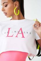 Forever21 La Graphic Cropped Tee