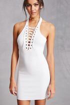 Forever21 Ribbed Lace-up Halter Dress