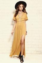 Forever21 Women's  Lace-up Maxi Dress