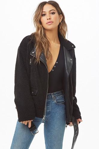 Forever21 Levis Sherpa Moto Jacket