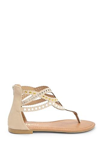 Forever21 Studded Scalloped Thong Sandals