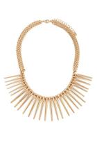 Forever21 Gold Spike Statement Necklace
