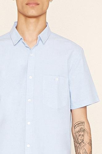 Forever21 Cotton Pocket Shirt