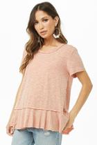 Forever21 Heathered Ruffle-hem Top