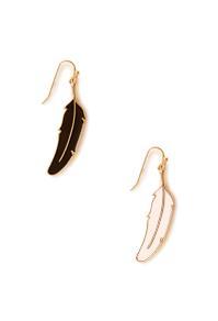 Forever21 Feather Drop Earrings