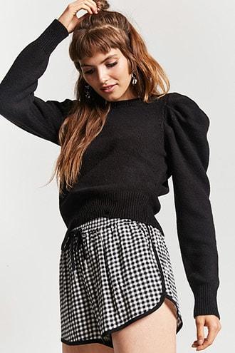 Forever21 Gingham Print Dolphin Shorts