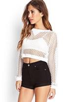 Forever21 Open Knit Crop Top
