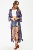 Forever21 Tie-dye Longline Kimono