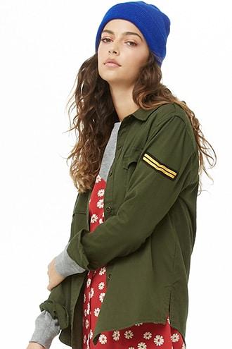 Forever21 Chevron Patch Shirt