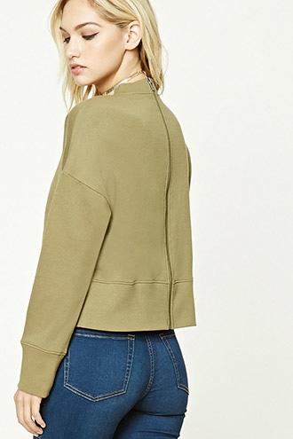 Forever21 Contemporary Zipper Sweatshirt