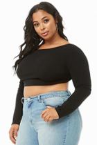 Forever21 Plus Size Open-back Crop Top