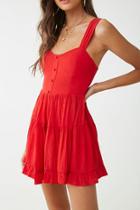 Forever21 Button-front Tiered Romper