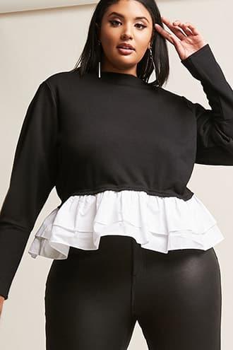 Forever21 Plus Size Eta Ruffle Hem Top