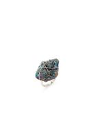 Forever21 Faux Druzy Stone Ring (silver/blue)