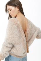 Forever21 Fuzzy Open Back Sweater
