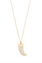 Forever21 Rhinestone Tooth Necklace