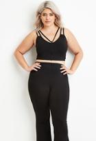 Forever21 Plus Women's  Black Plus Size Strappy Crop Top