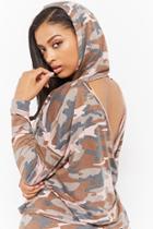 Forever21 Surplice Back Camo Hoodie