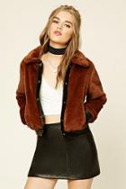 Forever21 Women's  Faux Fur Bomber Jacket