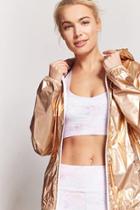 Forever21 Active Hooded Metallic Jacket