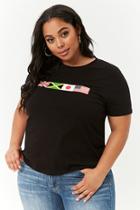 Forever21 Plus Size Flag Graphic Tee