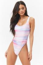 Forever21 Watercolor Wash One-piece Swimsuit