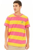 Forever21 Striped Tropical Graphic Tee