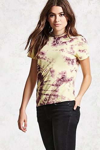 Forever21 Crew Neck Tie-dye Tee