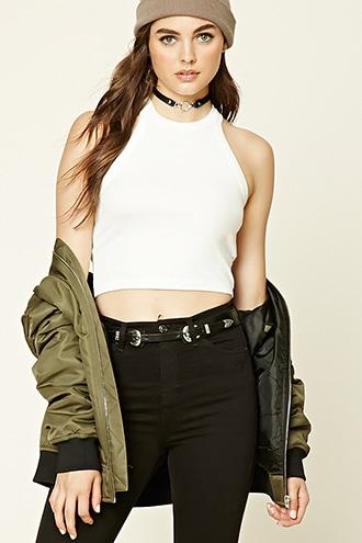 Forever21 Women's  Cropped Tank Top