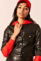 Forever21 Cropped Faux Leather Jacket