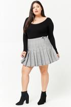 Forever21 Plus Size Glen Plaid Pleated Mini Skirt