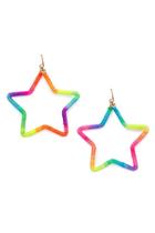 Forever21 Rainbow Star Drop Earrings