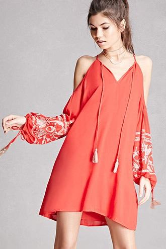 Forever21 Lush Open-shoulder Dress