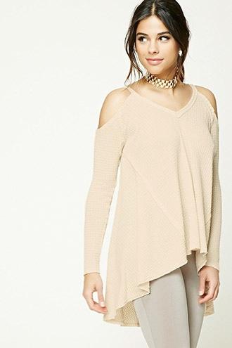 Forever21 Open-shoulder V-neck Top