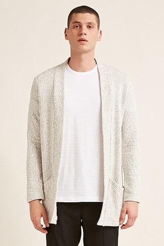 Forever21 Marled Popcorn Knit Cardigan