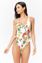 Forever21 Fruit Print One-piece Swimsuit